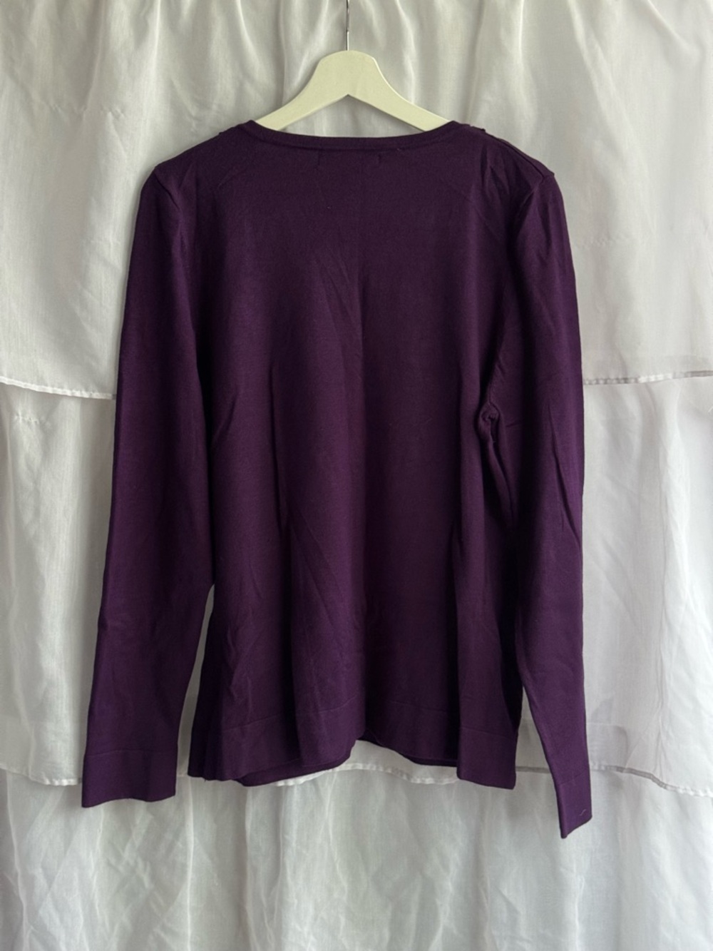 Venue Ruffle Neckline Cardigan Sweater - Picture 4 of 4